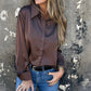 Elegant Satin Long Sleeve Shirt