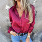 Elegant Satin Long Sleeve Shirt
