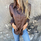 Elegant Satin Long Sleeve Shirt