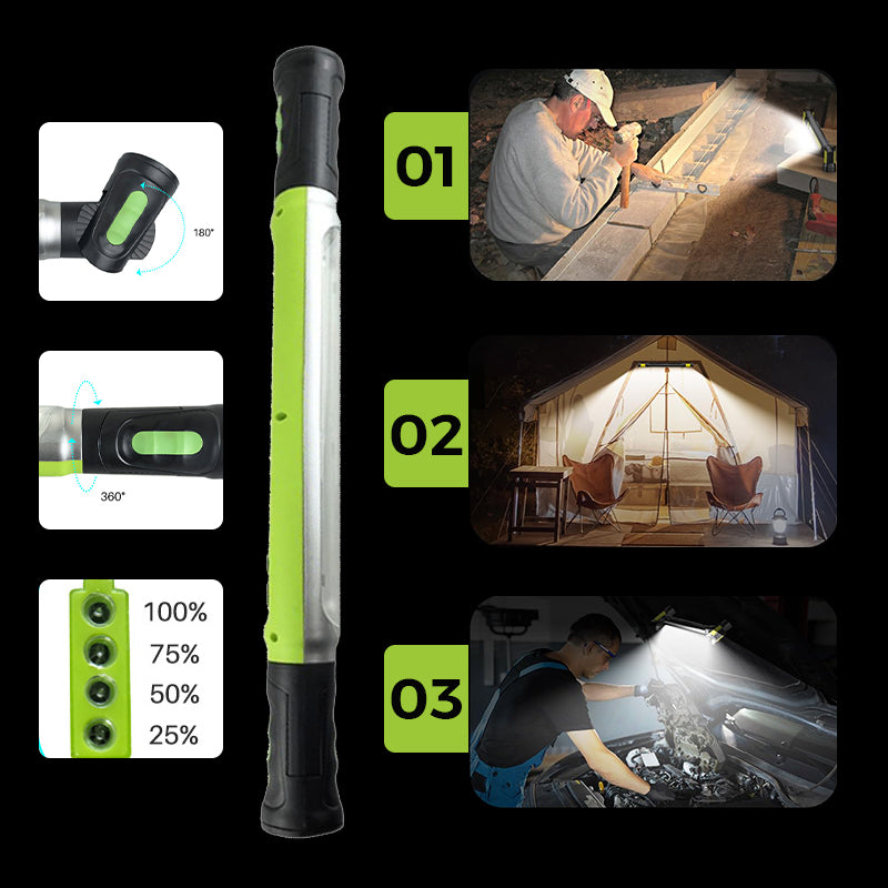 📢📢 50% OFF🛠️ Rechargeable LED Work Light — 3 Modes, Hook Mount ⚡