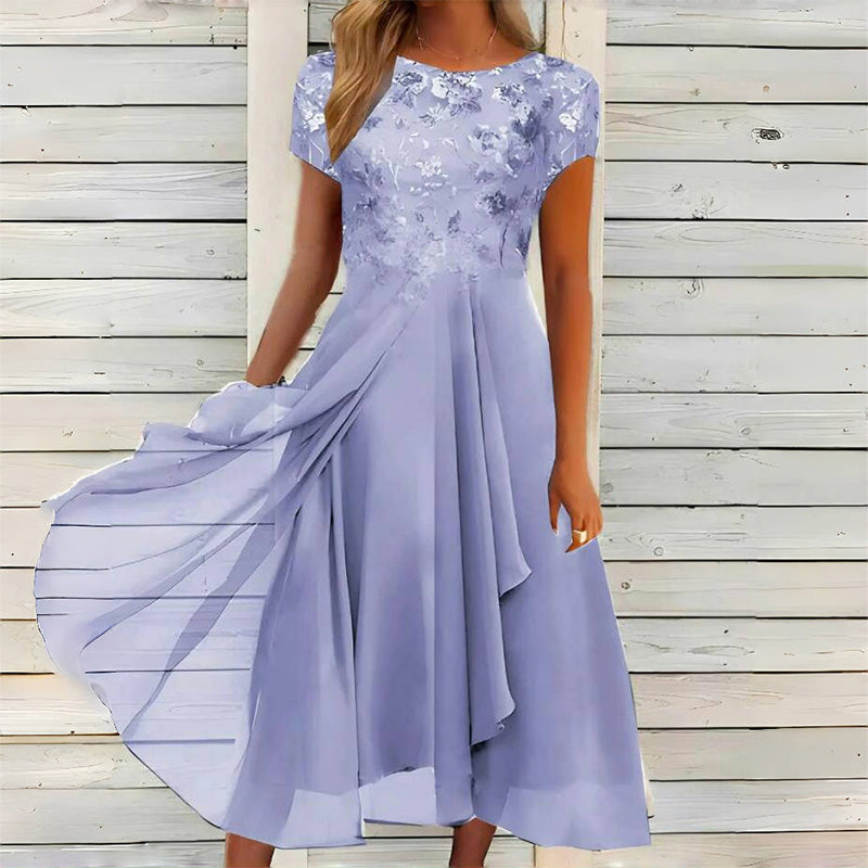 🎉 2026 Sale — Over 31,000 Sold 💞 Women Elegant Round Neck Lace Dress – Formal Casual Dress 🌸