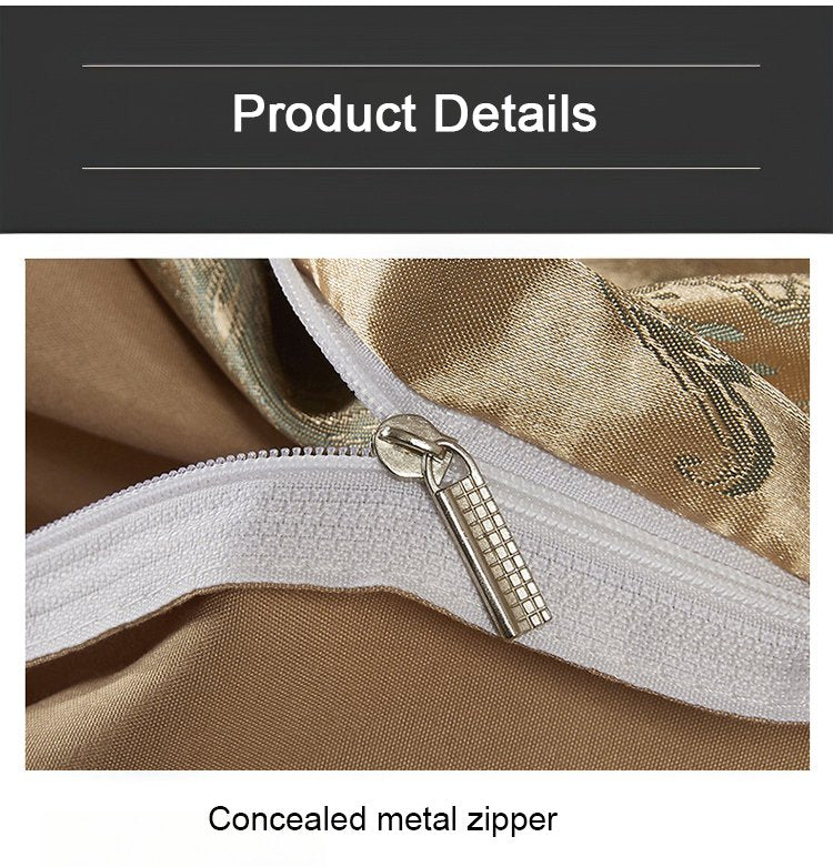 Nice gift*European Luxury Satin Jacquard 4-Piece Bedding Set
