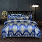 Nice gift*European Luxury Satin Jacquard 4-Piece Bedding Set