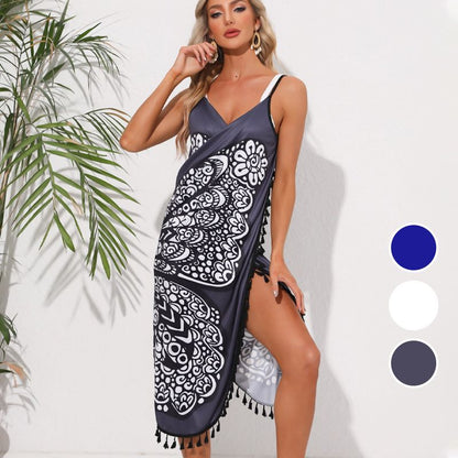 Women's One-Piece Backless Beach Dress