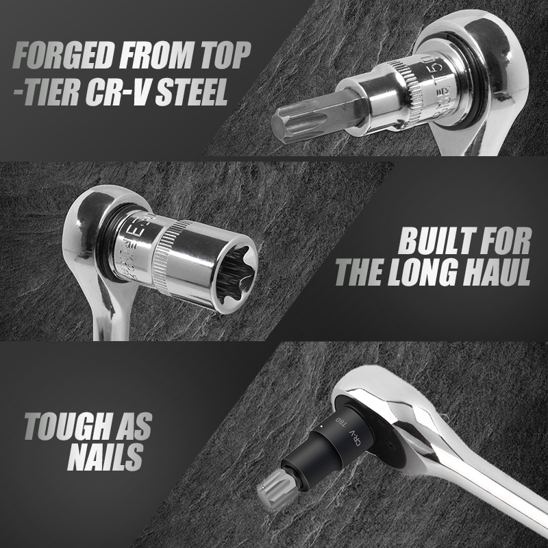 🏆🔩 Ultimate socket set for mechanics – CR-V Steel Sockets Set🔧50% discount