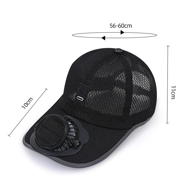 🌞🍃Breathable Baseball Cap with Solar Fan
