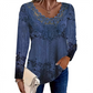 ⏳Time-limited Special⏰Women's Elegant Lace Trim Long Sleeve Blouse