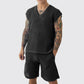 🔥HOT SALE🔥Men's Casual Hollow Out Tank ＆ Shorts 2-Piece Set