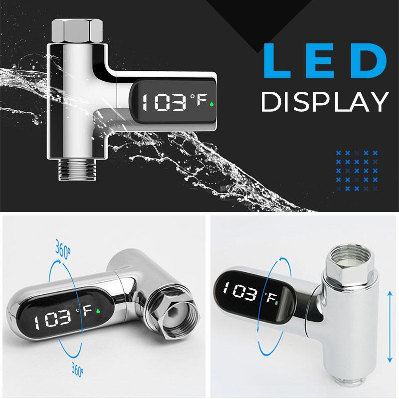 🚿 Digital Shower Thermometer with Color Temperature Alerts