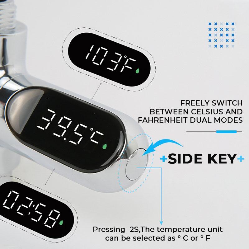 🚿 Digital Shower Thermometer with Color Temperature Alerts