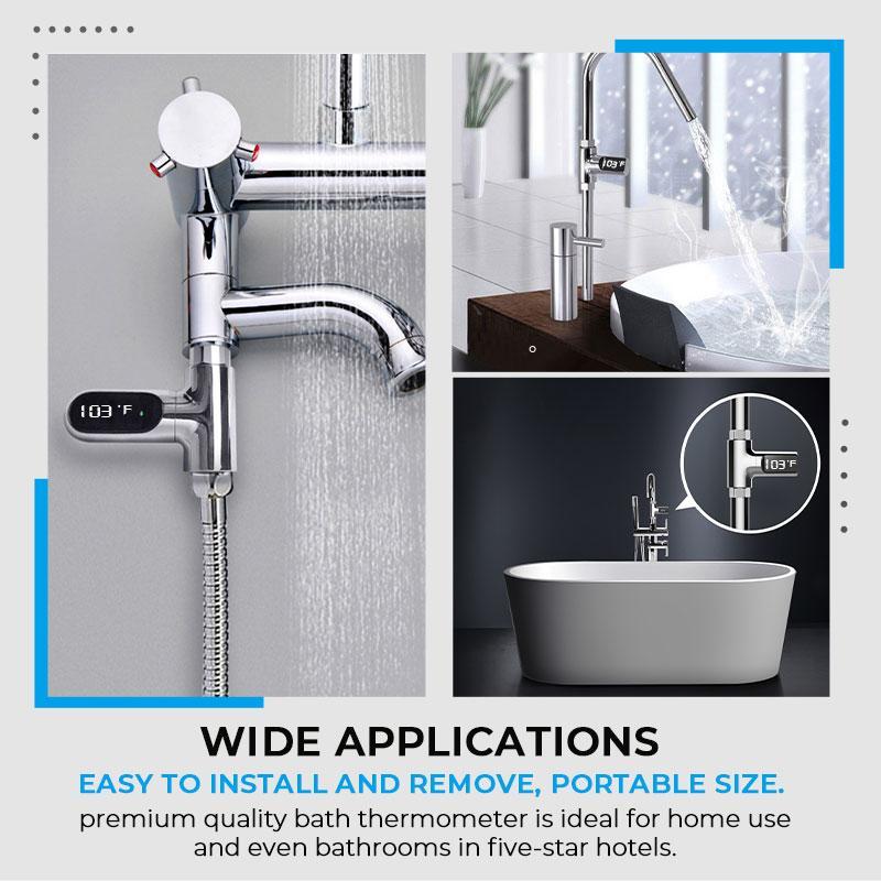 🚿 Digital Shower Thermometer with Color Temperature Alerts