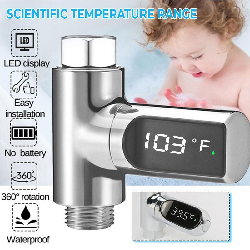 🚿 Digital Shower Thermometer with Color Temperature Alerts