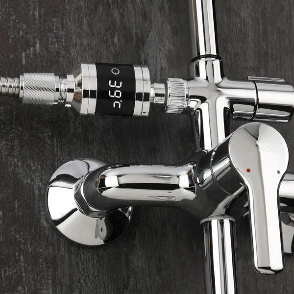🚿 Digital Shower Thermometer with Color Temperature Alerts