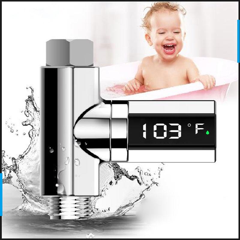 🚿 Digital Shower Thermometer with Color Temperature Alerts