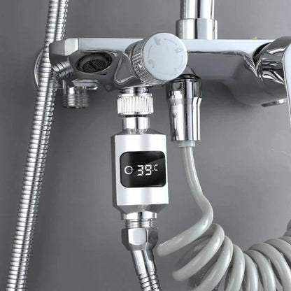 🚿 Digital Shower Thermometer with Color Temperature Alerts