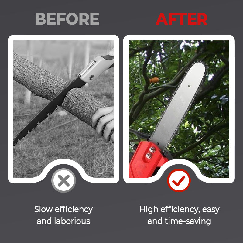 🔥Exquisite German craftsmanship - Durable🔥High-power cordless lithium-ion portable chainsaw