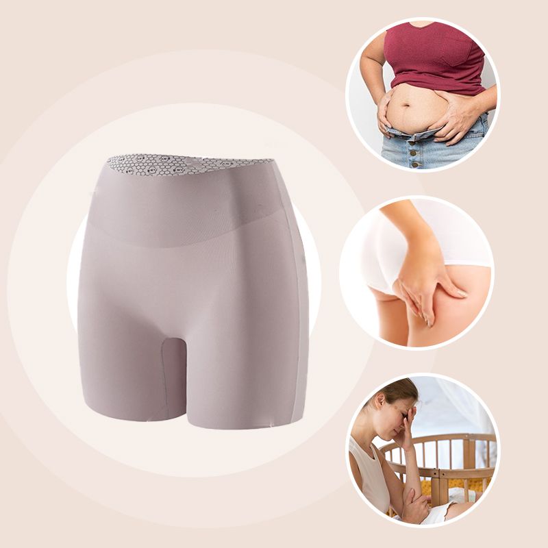 🏆Women High-waist Ice Silk Underwear with Tummy-control Hip-lifting👑Suitable for all seasons🌿