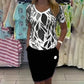 💜 LAST DAY PROMOTION - 53%OFF 💜 Women’s Print Top & Stylish Skirt 2-Piece Set