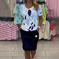 💜 LAST DAY PROMOTION - 53%OFF 💜 Women’s Print Top & Stylish Skirt 2-Piece Set