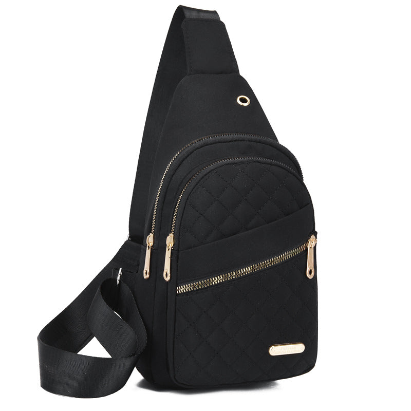 💖Multi-Pocket Lightweight Metal Zipper Chest Bag with Data Cable Hole