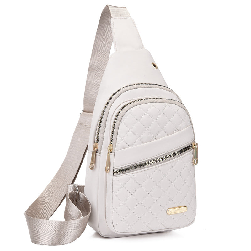 💖Multi-Pocket Lightweight Metal Zipper Chest Bag with Data Cable Hole