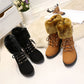 🍁Autumn/Winter Special Offer: 49% Off🍂Women's Plush Zipper Chunky Heel Ankle Boots