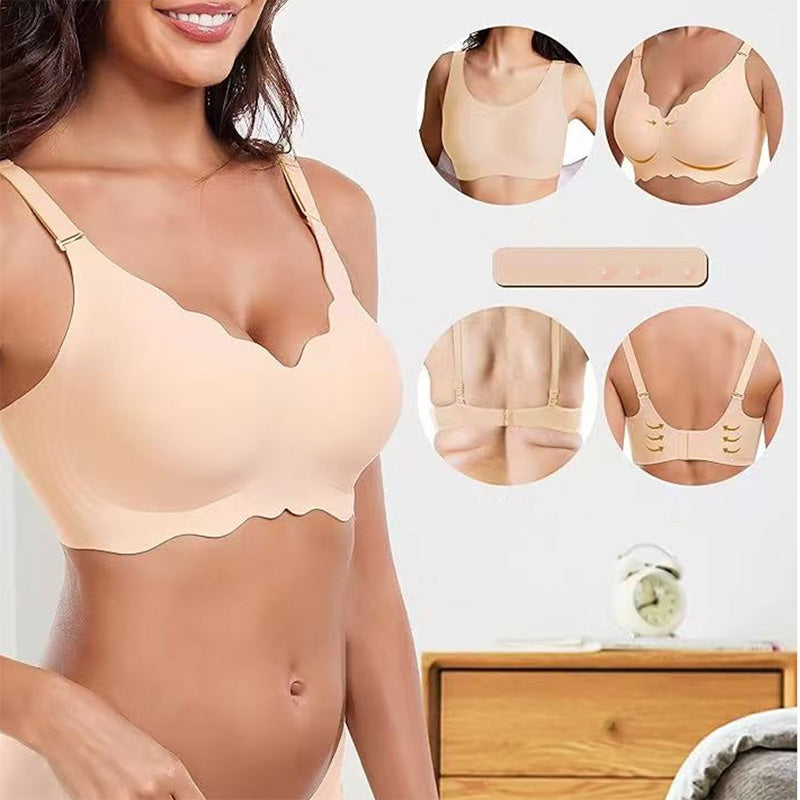 Deep V Plunge Push-up Wirefree Seamless Bra