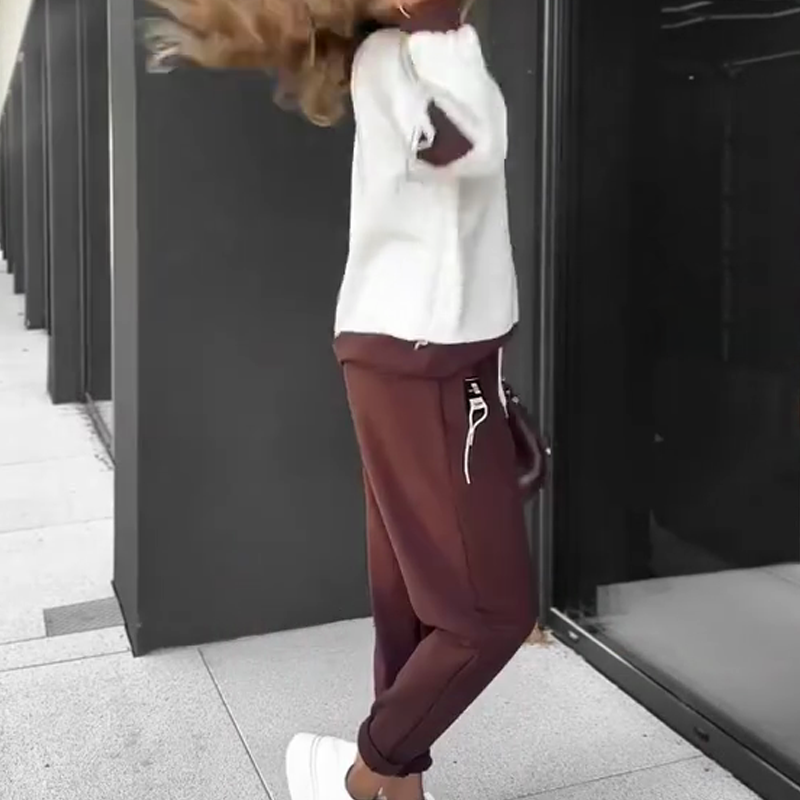 ⏳Time-limited Special⏰Color-Block Pullover Hoodie & Jogger Pants Set