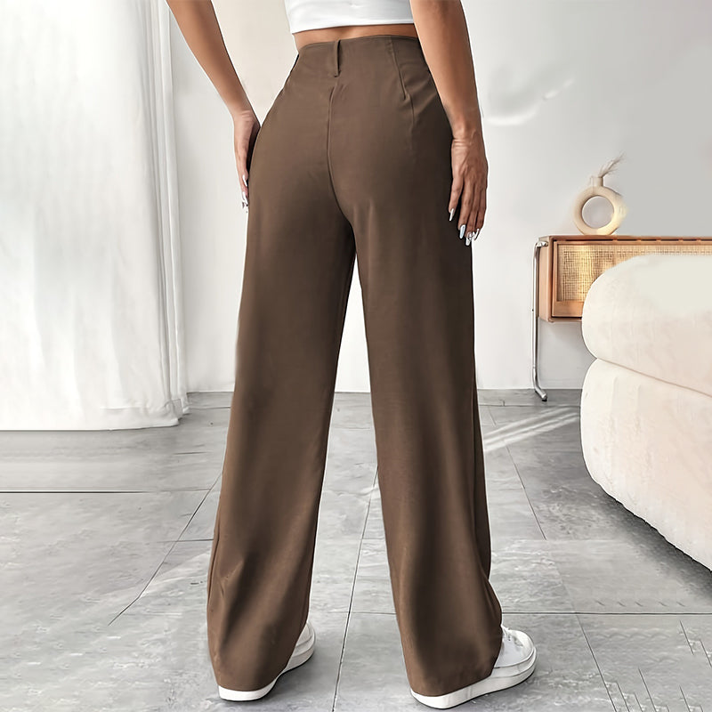 💝New Style✨Women's High Waisted Straight Leg Work Trousers , Smart & Casual Look for Office and Beyond