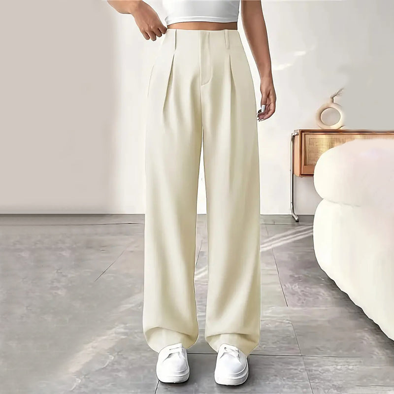 💝New Style✨Women's High Waisted Straight Leg Work Trousers , Smart & Casual Look for Office and Beyond