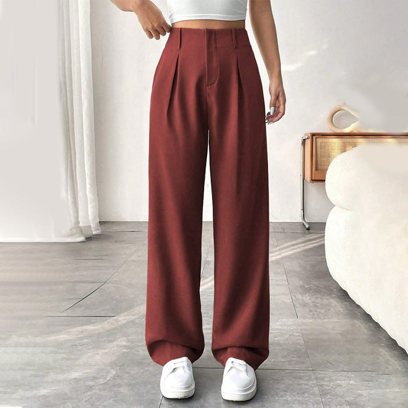 💝New Style✨Women's High Waisted Straight Leg Work Trousers , Smart & Casual Look for Office and Beyond