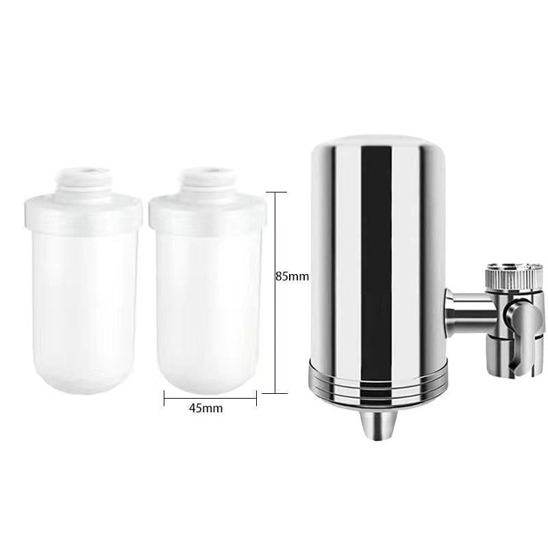 Water purifier for stainless steel household faucets without installation