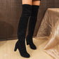 Elegant Faux Suede Over The Knee Boots