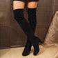 Elegant Faux Suede Over The Knee Boots