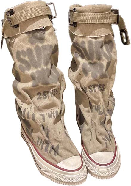 ⏳Time-limited Special⏰Women's Retro Flat Slouch Mid-Calf Canvas Boots