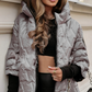 Women's Hooded Patchwork Cotton Jacket for Autumn & Winter