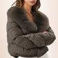 Women's Short-Length Fashionable Warm Fur-Collared Jacket（Icelandic white duck down）