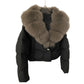 Women's Short-Length Fashionable Warm Fur-Collared Jacket（Icelandic white duck down）