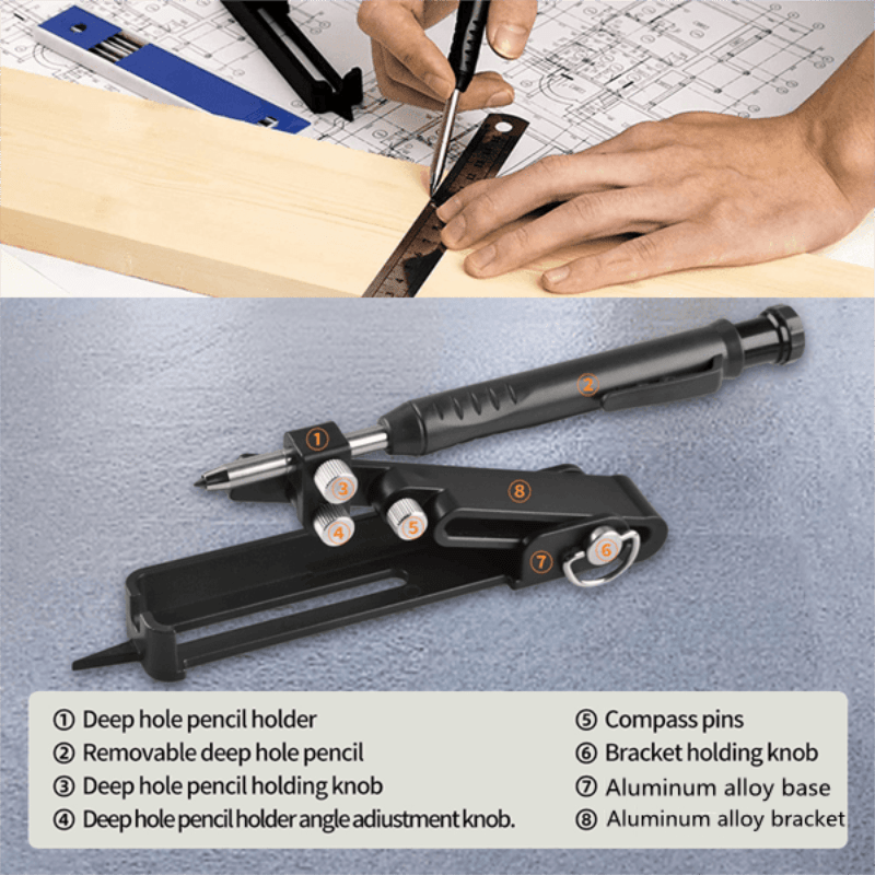 🖊️🔥Multifunctional Construction Pencil – Marks on All Materials, Sturdy Tip & Adjustable Pressure 📏