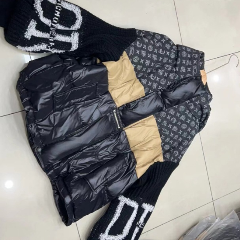 ⏳Time-limited Special⏰Women’s Patchwork Knit Sleeve Hooded Puffer Jacket|Free Express Delivery✈️