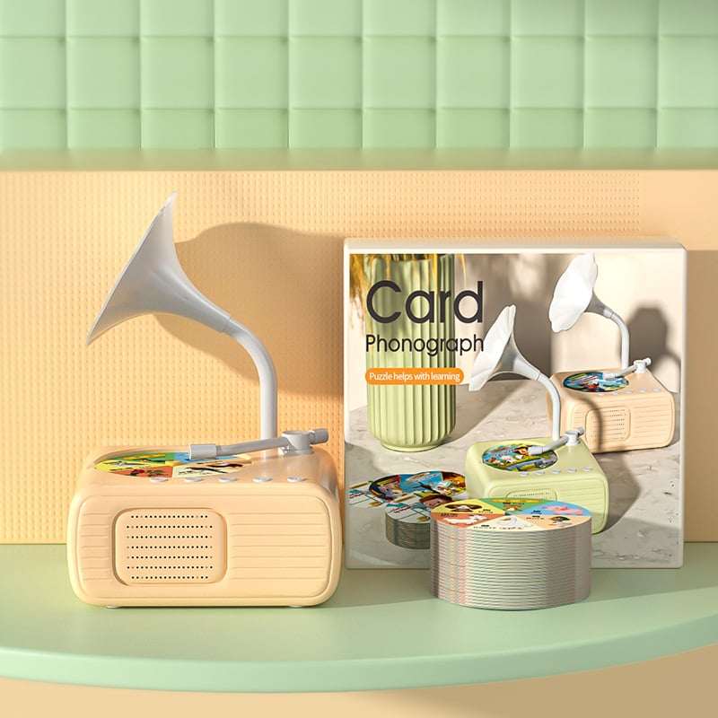 🏆Flash Sale⚡Hot Sale 49%OFF 💥🎶Kids Phonograph with 99 Cards👶Early Education Phonograph Story Machine
