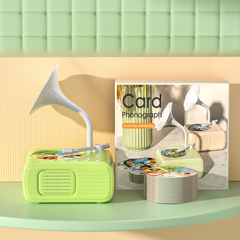 🏆Flash Sale⚡Hot Sale 49%OFF 💥🎶Kids Phonograph with 99 Cards👶Early Education Phonograph Story Machine