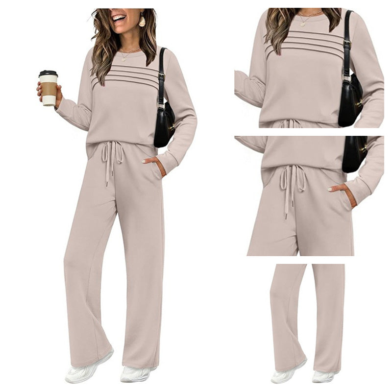 ⏳Time-limited Special⏰Women's Crew Neck Top & Drawstring Pants Set