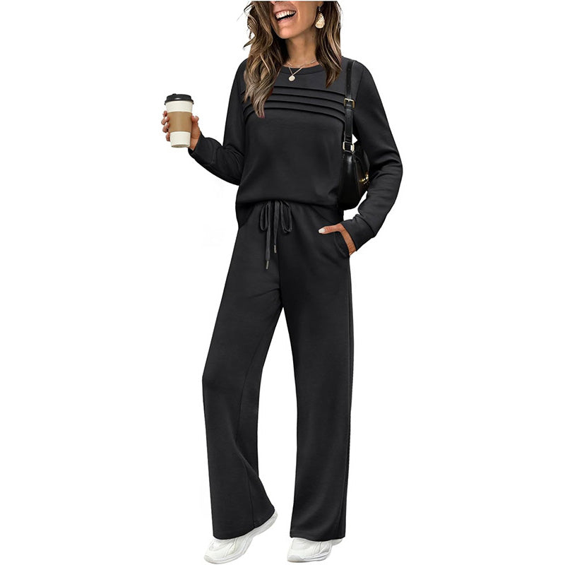 ⏳Time-limited Special⏰Women's Crew Neck Top & Drawstring Pants Set