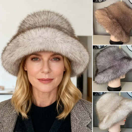 Chic Warm Soft Plush Fisherman Hat