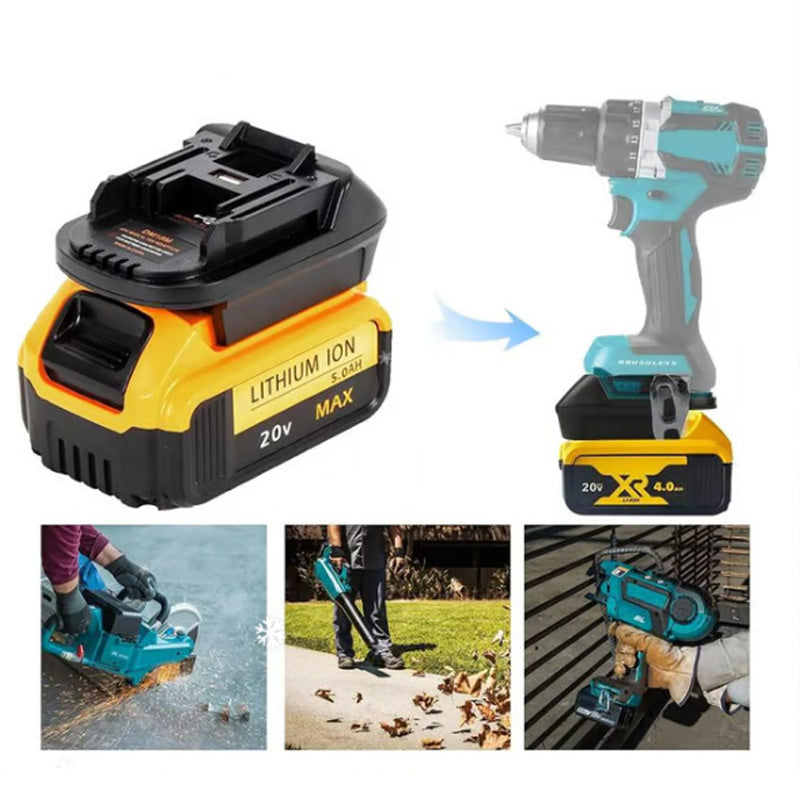 🔋 BUY 2 GET 1 FREE! ⚡ 18V Lithium Battery Adapter - Universal Compatibility with Power Tools, Lightweight & Long-Lasting 🛠️📦