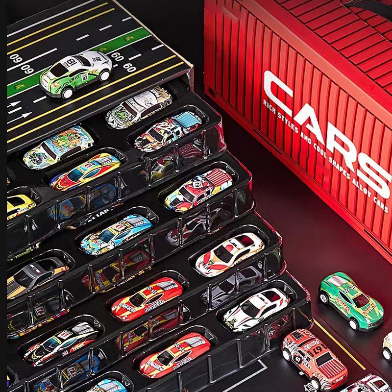 🎅Christmas promotion 50% OFF🎁48 Mini Pull-Back Cars with Built-In Garage Set