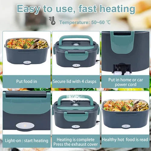 🔥 Hot Sale 50% OFF 🔥2-in-1 Portable Dual Voltage Electric Lunch Box