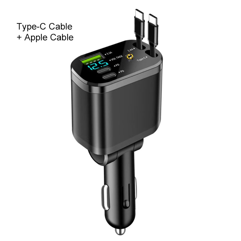 Car Fast Charger with Starry Sky Ambient Lighting