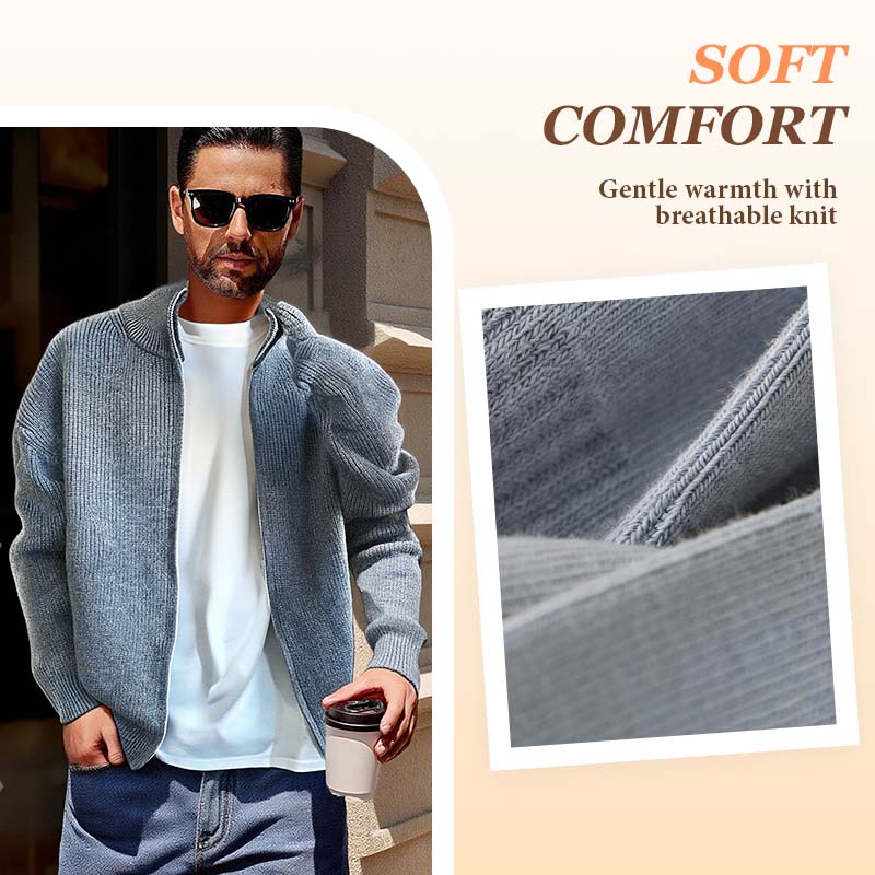 Men's Full Zip Cardigan Sweater